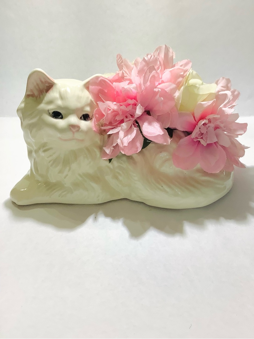 Vintage MCM Ceramic Persian Cat Planter